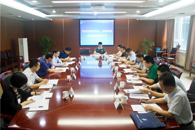 省委改革辦、省國資委到集團調研混合所有制改革情況