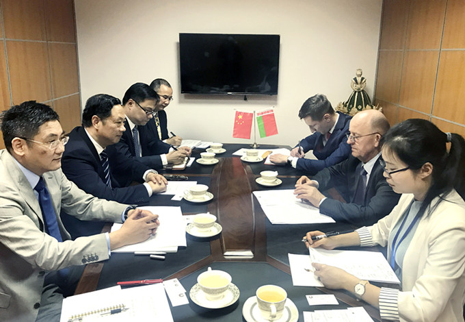 王正喜董事長率隊拜訪白俄羅斯駐上?？傤I事館